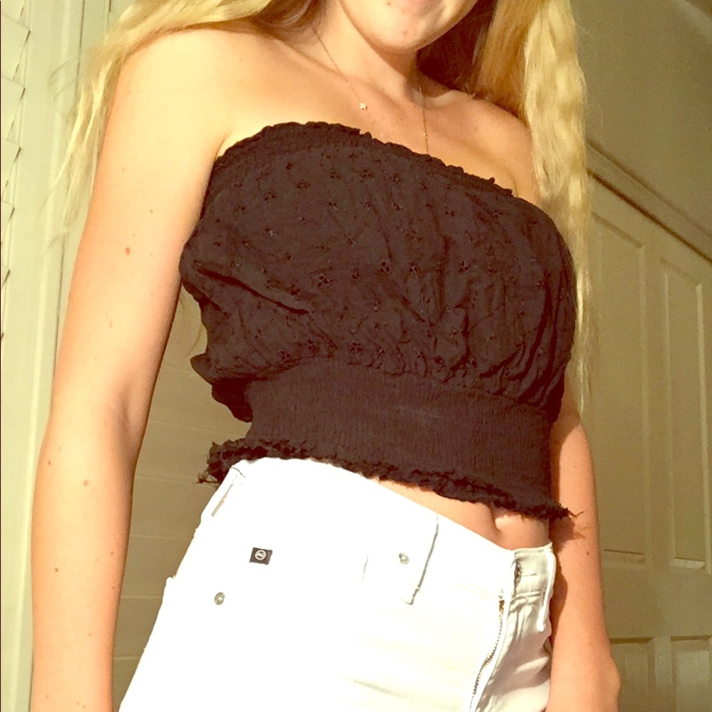 Vintage Black crochet tube top